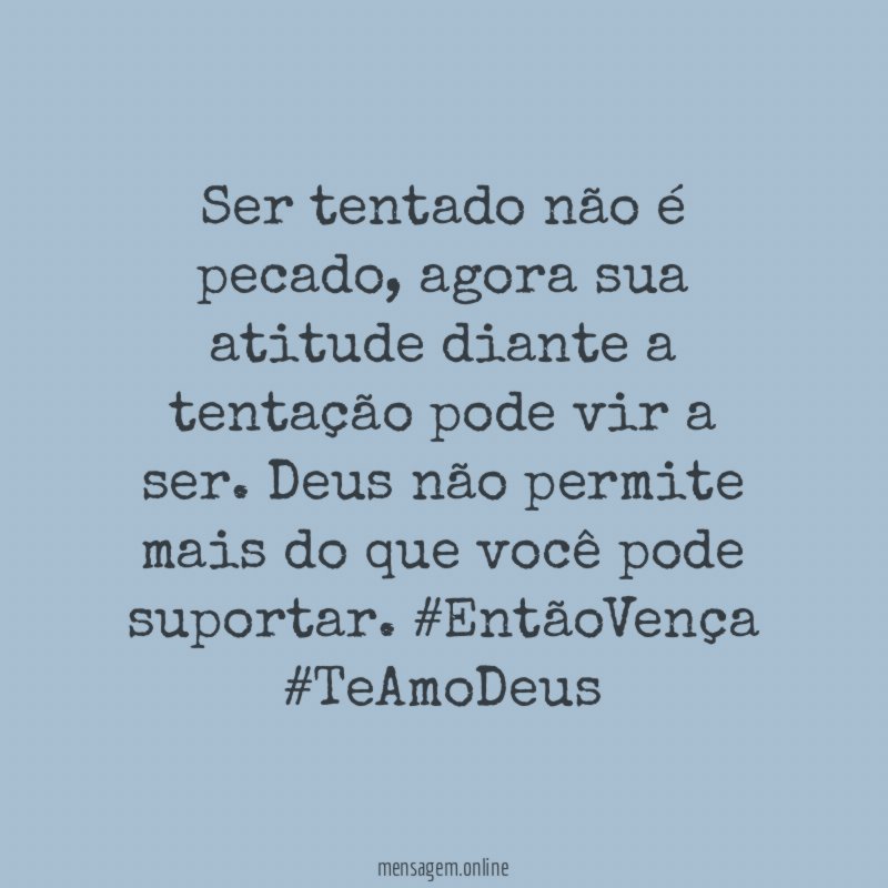 Ser tentado não é pecado