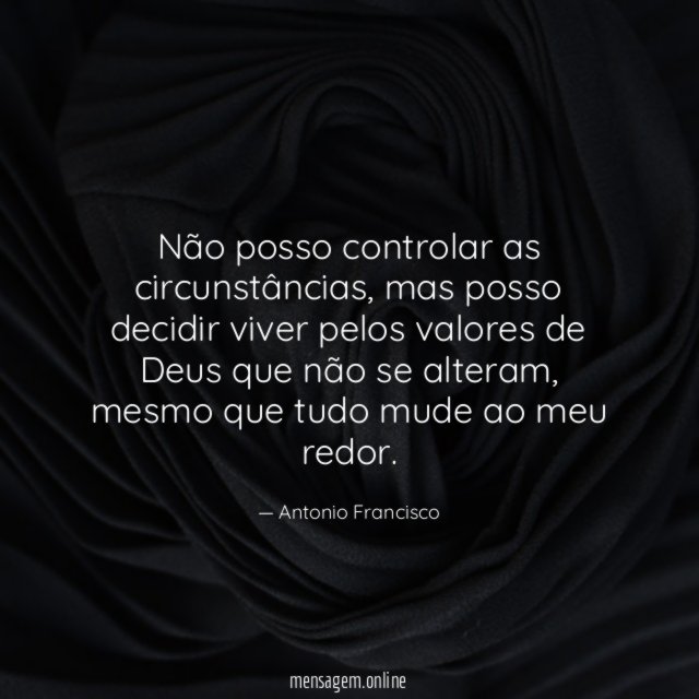 Não posso controlar as circunstâncias