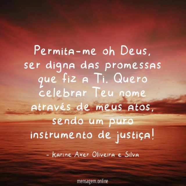 Permita-me oh Deus