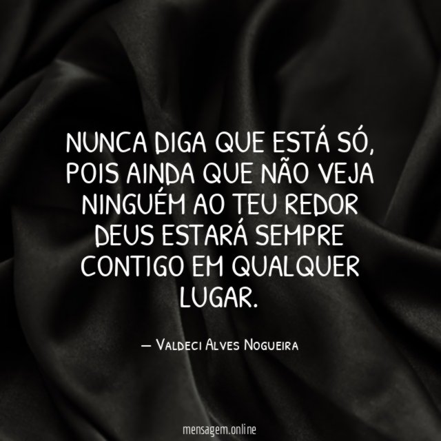Nunca diga que está só