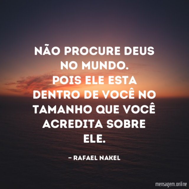 Não procure Deus no mundo