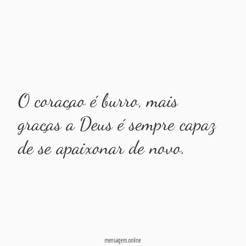 O coraçao é burro