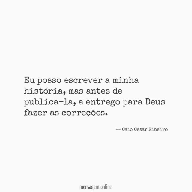 Eu posso escrever a minha história