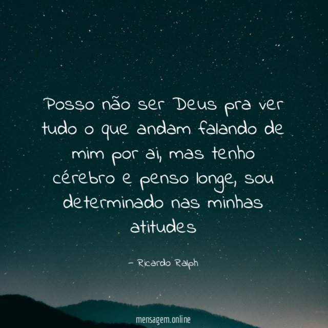 Posso não ser Deus pra ver tudo