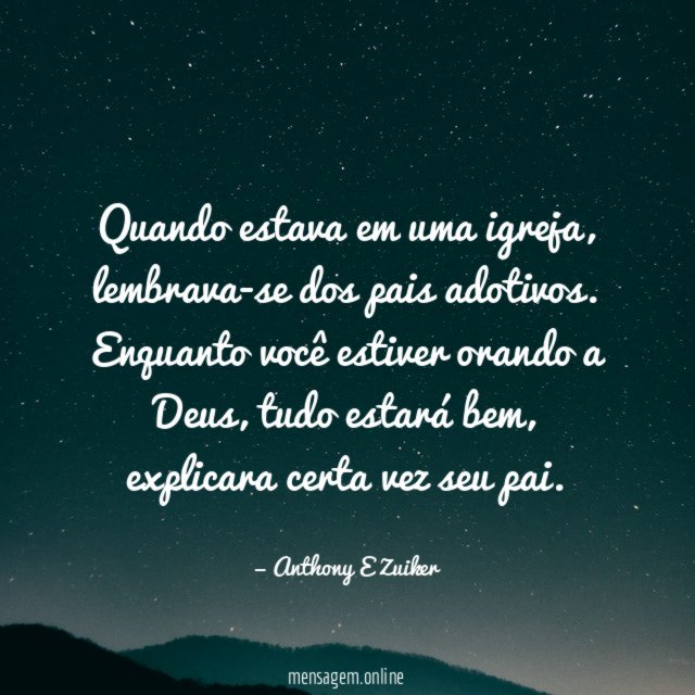 Quando estava em uma igreja