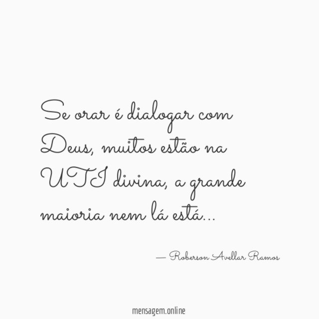 Se orar é dialogar com Deus