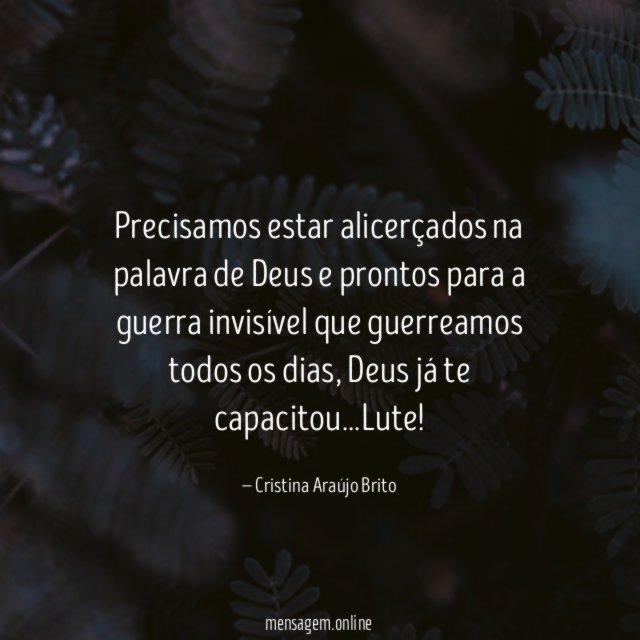Precisamos estar alicerçados na palavra de Deus