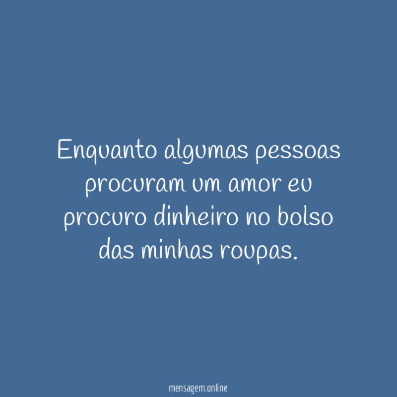 Dinheiro nos bolsos