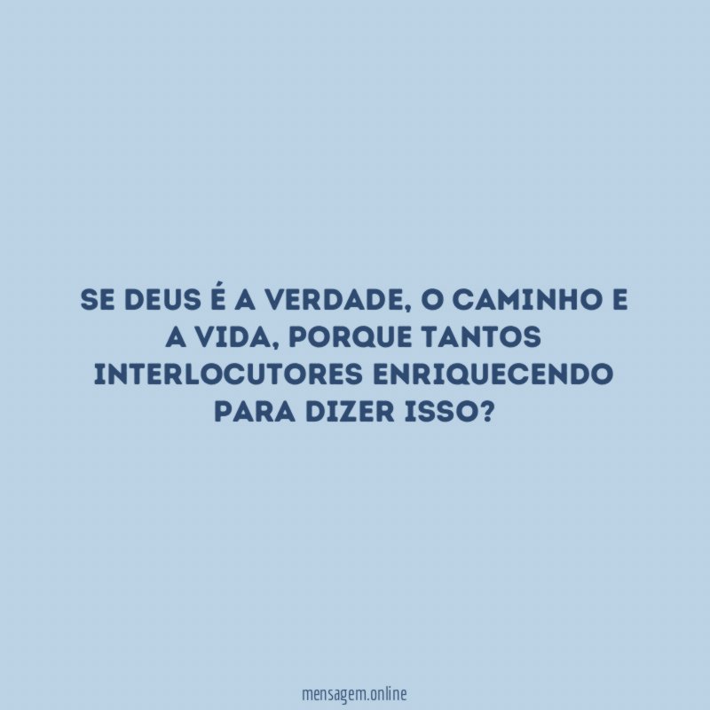 Se Deus é a verdade