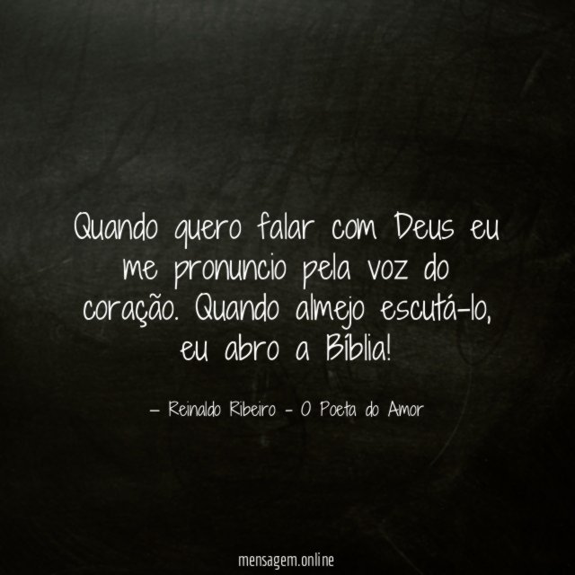 Quando quero falar com Deus eu me pronuncio