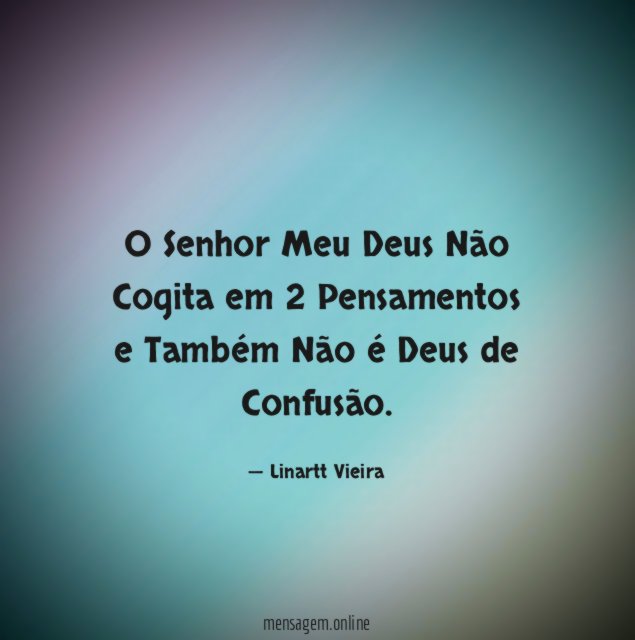 O Senhor Meu Deus Não Cogita em 2