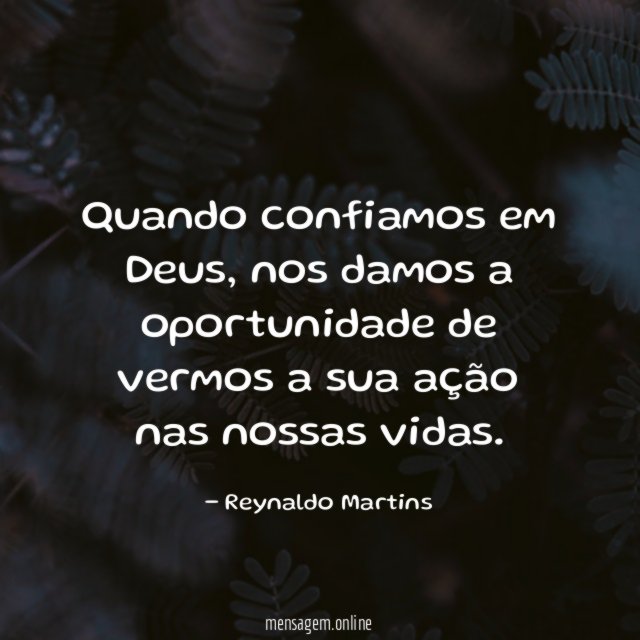 Quando confiamos em Deus