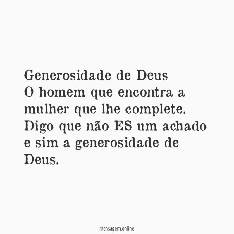 Generosidade de Deus