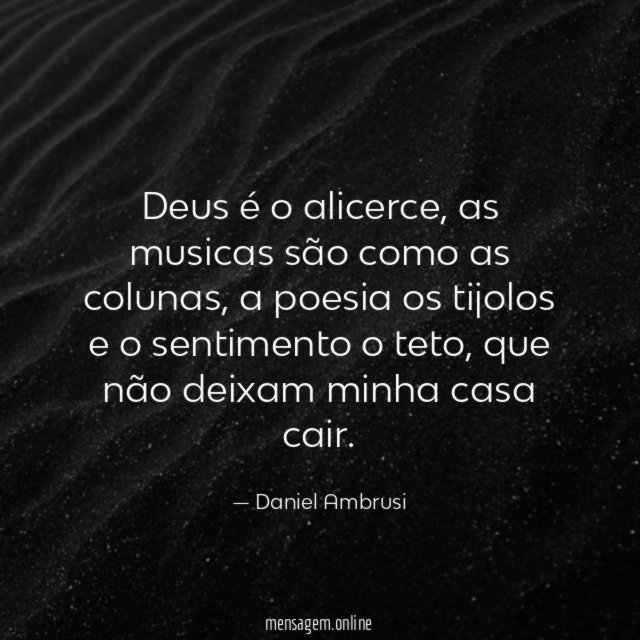 Deus é o alicerce