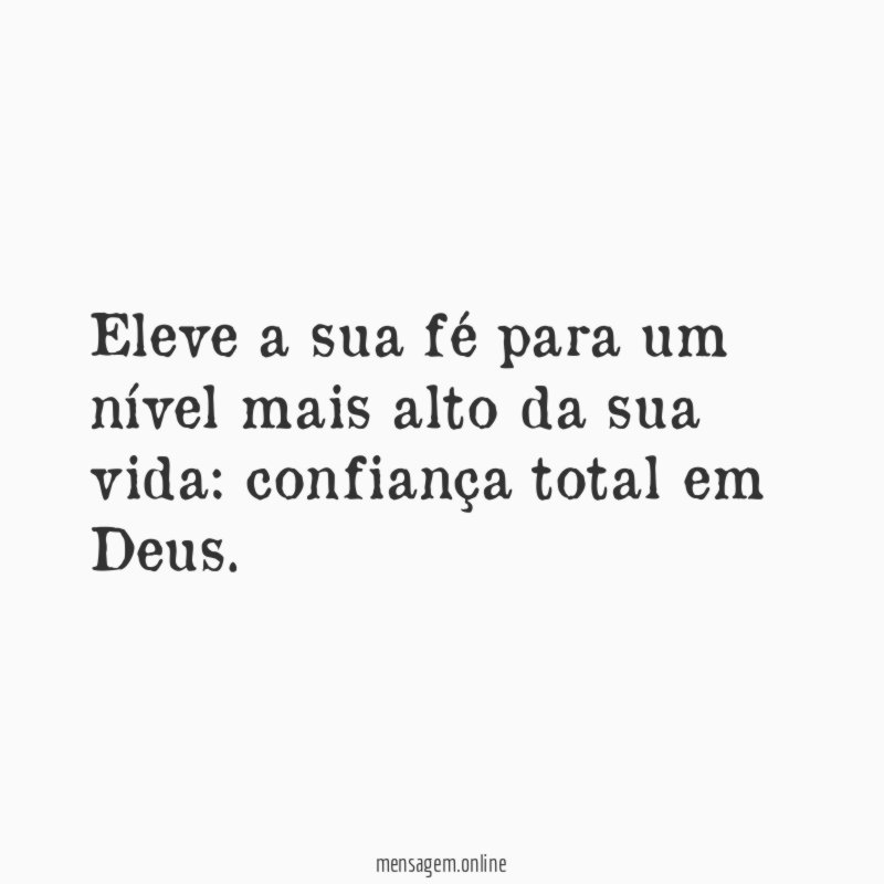 Eleve a sua fé para um nível mais