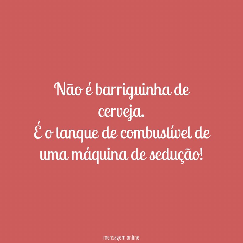 Não é barriguinha de cerveja