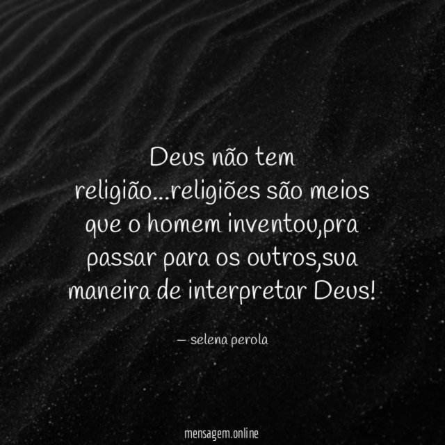 Deus não tem religião