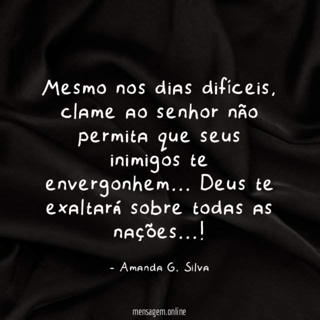 Mesmo nos dias difíceis