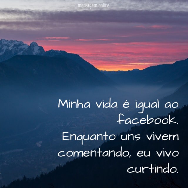 Minha vida é igual ao facebook