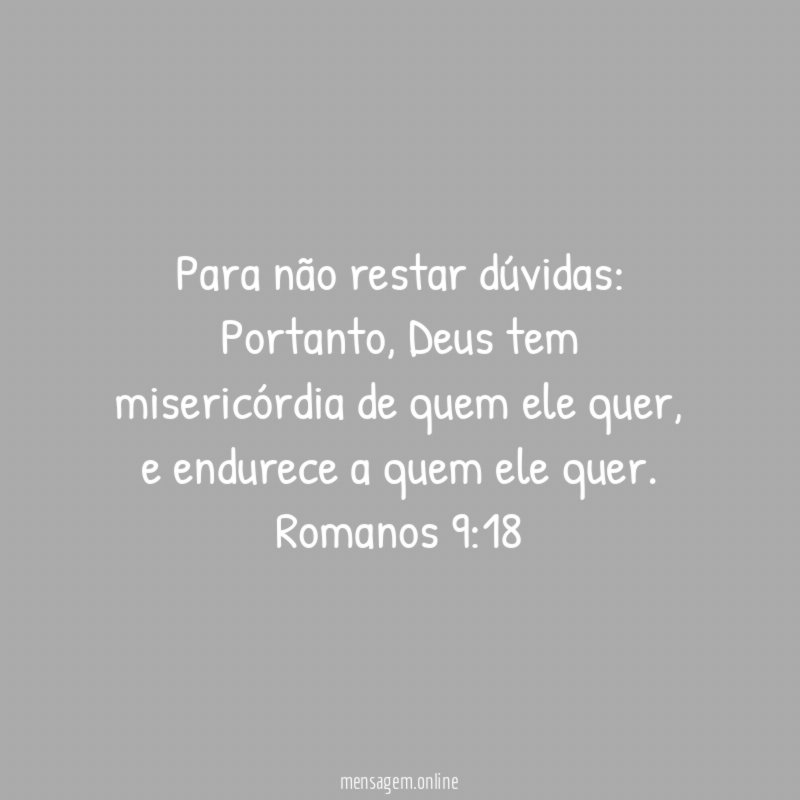 Para não restar dúvidas