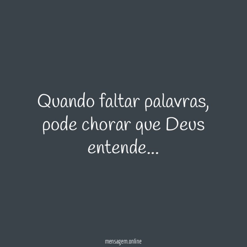 Quando faltar palavras