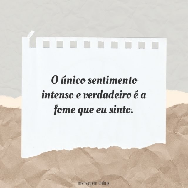 O úncio sentimento