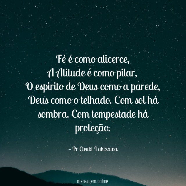 fé é como alicerce