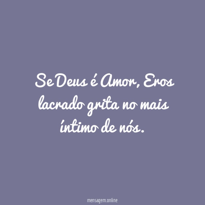 Se Deus é Amor