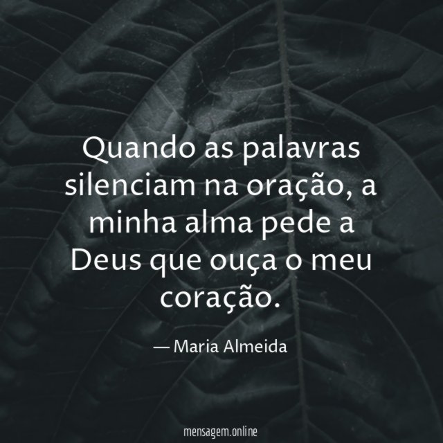 Quando as palavras silenciam na oração