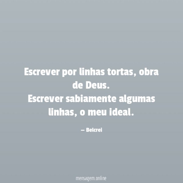 Escrever por linhas tortas