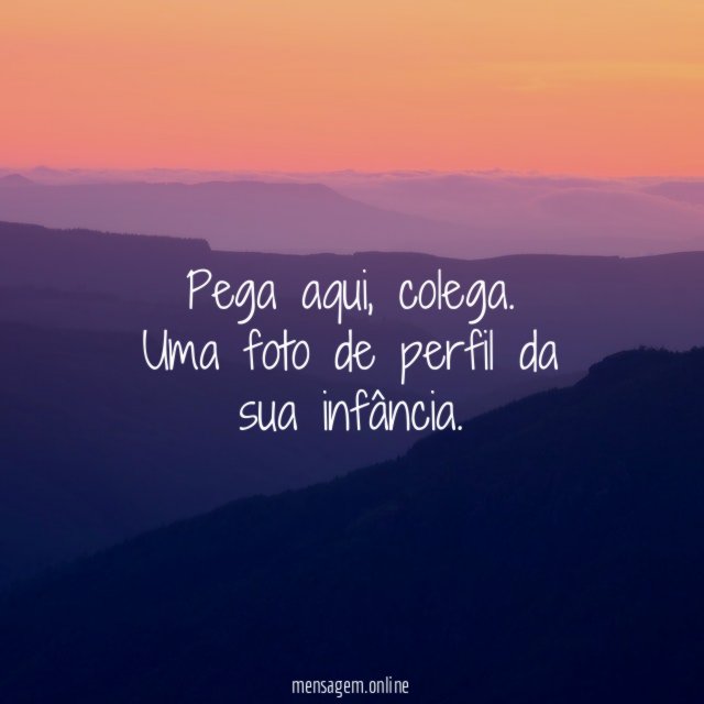 Uma foto de perfil da sua infância