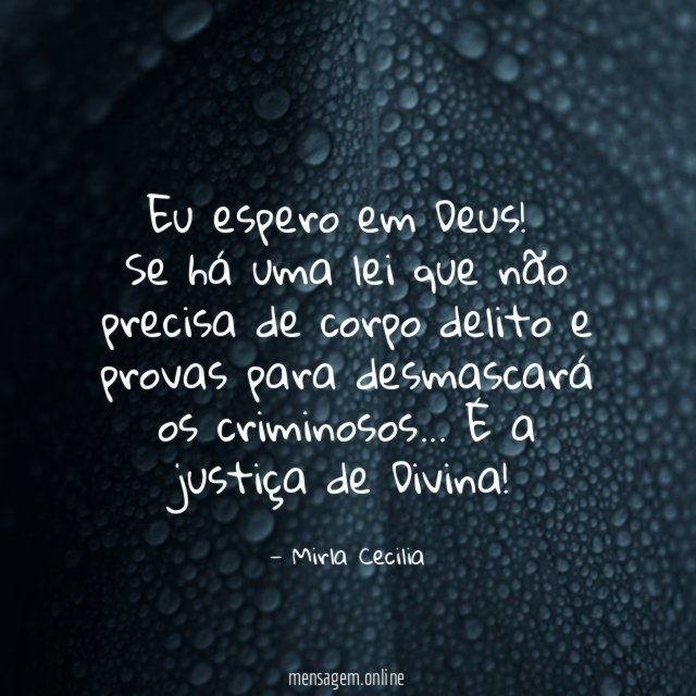 Eu espero em Deus
