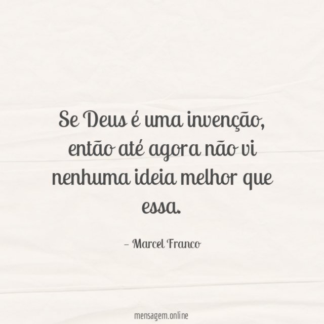 Se Deus é uma invenção