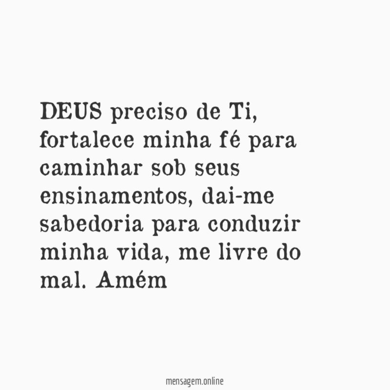 DEUS preciso de Ti