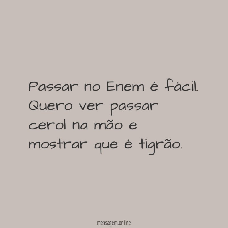 Passar no enem é fácil
