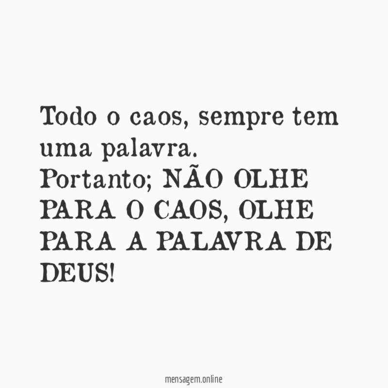 Todo o caos