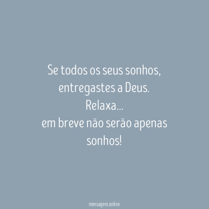 Se todos os seus sonhos