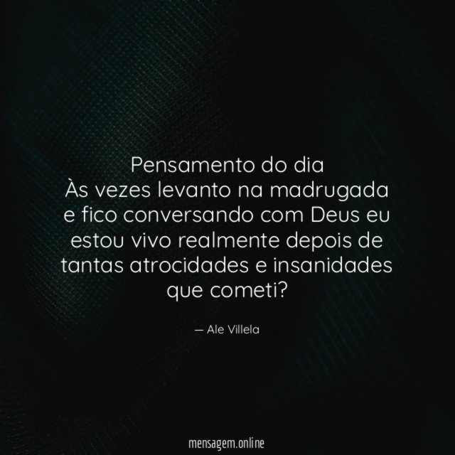 Pensamento do dia