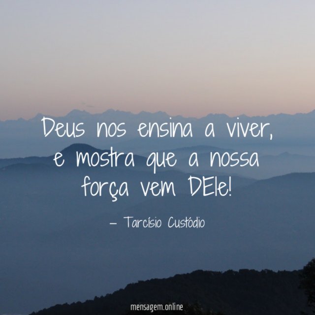Deus nos ensina a viver
