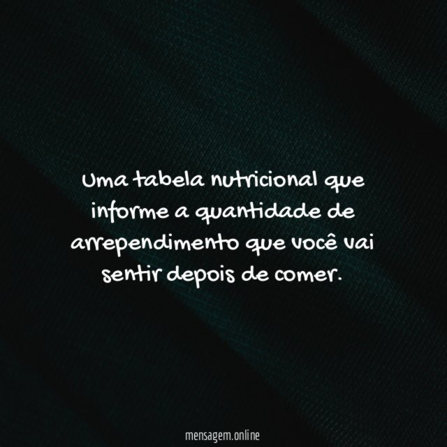 Tabela nutricional