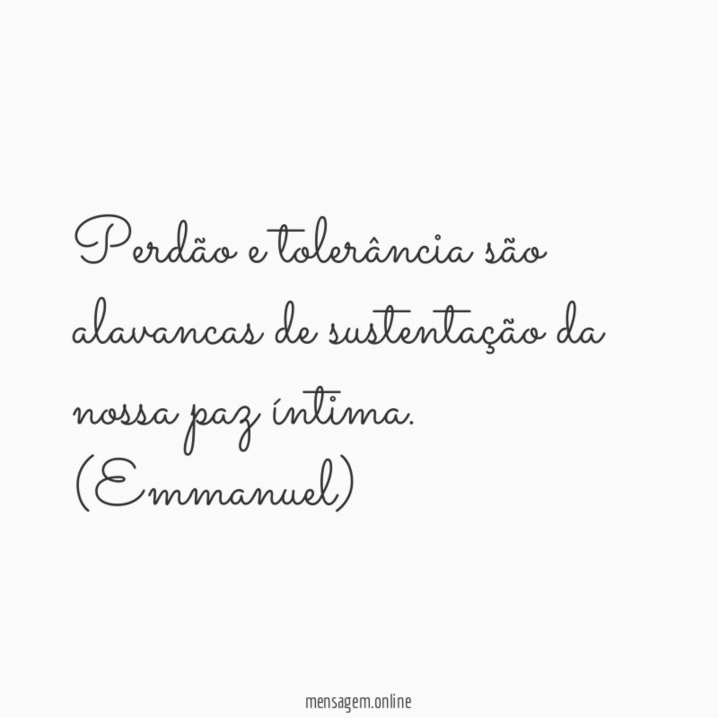 Perdão e tolerância