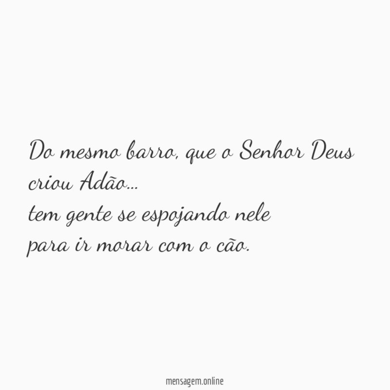 Do mesmo barro