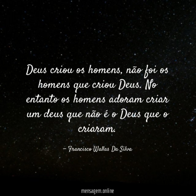 Deus criou os homens