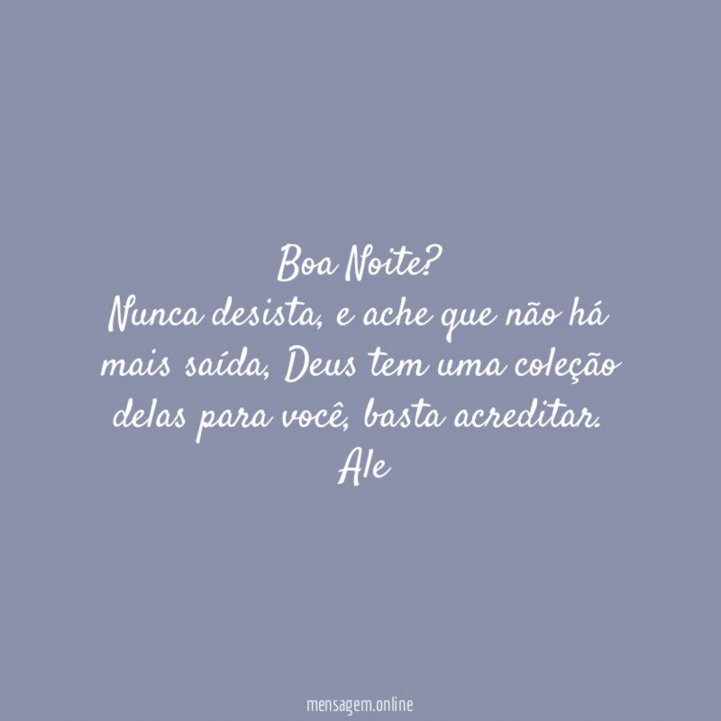 Boa Noite?