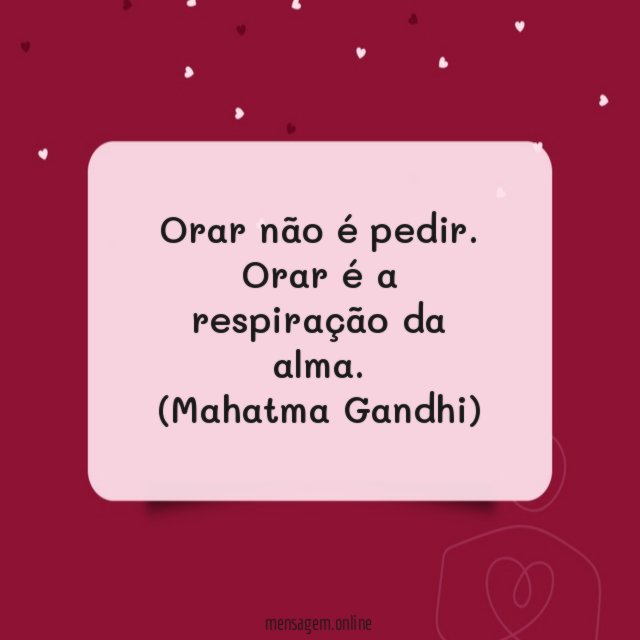 Orar não é pedir
