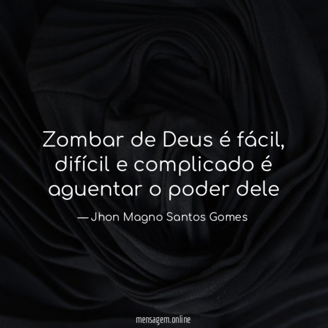 Zombar de Deus é fácil