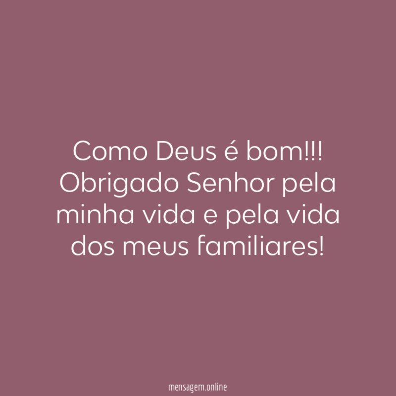 Como Deus é bom