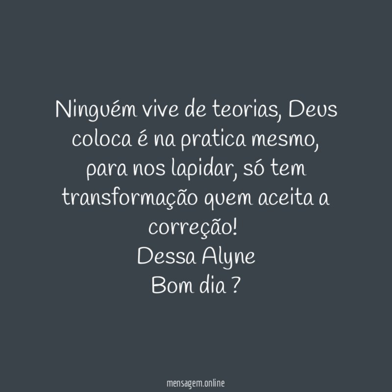 Ninguém vive de teorias