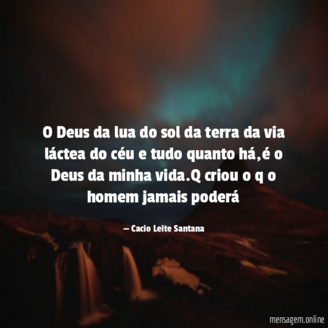 O Deus da lua do sol da terra