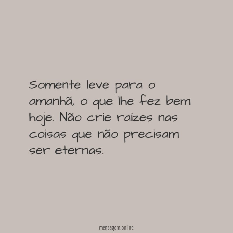 Para amanhã